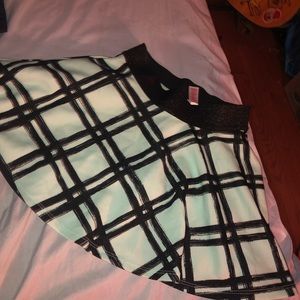 Blue Green & Black Justice Skirt